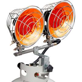 Avenger Infra-Red Tank Top Propane Heater, Dual Burner, 30000 BTU