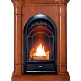 ProCom Dual Fuel Ventless Gas Fireplace System, 10000 BTU, T-Stat Control, Apple Spice, FS100T-3AS