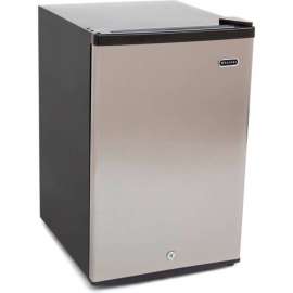 Whynter Counter Height Upright Freezer With Lock, Solid Door, 3 Cu. Ft., Stainless Steel/Black