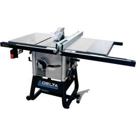 Delta 36-5100 10 In. Left Tilt Table Saw W/30 In. Right Rip, Cast Iron Wings