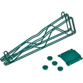 Nexel Poly-Green , Fixed Double Shelf Wall Mount Bracket, 18"D