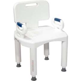 Drive Medical Bath Bench RTL12505, With Back & Arms