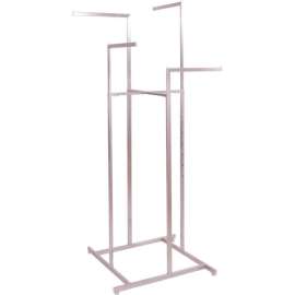 4-Way Rack with Straight Arms - Satin Nickel