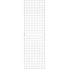 2' x 7' - Portable Wire Grid Wall Panel - Chrome