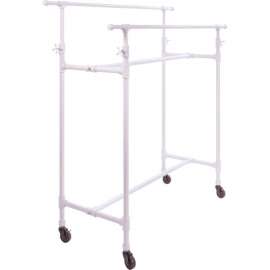 Econoco, Pipeline Adjustable Gloss White Double Bar Box Rack