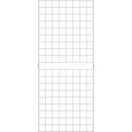 2' x 5' - Portable Wire Grid Wall Panel - Semi-Gloss White