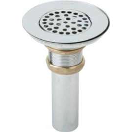 Elkay LK18, Chrome Drain Fitting w/Perforated 3" Grid Strainer For Kitchen