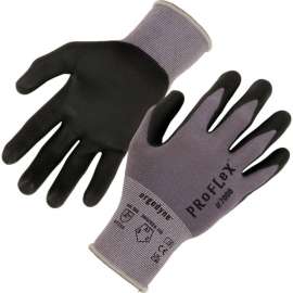 Ergodyne ProFlex 7000 Nitrile Coated Gloves w/ Microfoam Palm, XS, Gray, 1 Pair