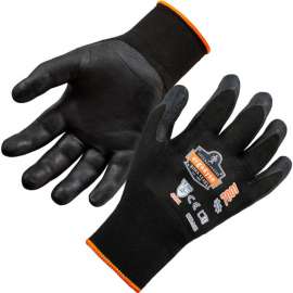 Ergodyne Proflex 7001 Abrasion Resistant Gloves, Nitrile Coated, XS, Black, 1 Pair