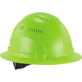 Ergodyne Skullerz 8968 Lightweight Full Brim Hard Hat Vented, Class C, Lime
