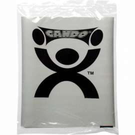 CanDo Low Powder Pre-Cut Exercise Band, Silver, 48"L Strip, 1/Pack
