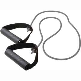 CanDo Exercise Tubing with Handles, Silver, 48"