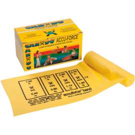CanDo AccuForce Exercise Band, Yellow, 6 Yard Roll