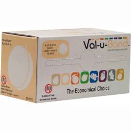 Val-u-Band Latex Free Exercise Band, Peach - Level 1, 6 Yard Roll/Box