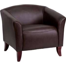 Leather Reception Chair - Brown - Hercules Imperial Series