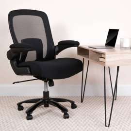 Flash Furniture Big & Tall Executive Swivel Office Chair with Lumbar Back Support - Black