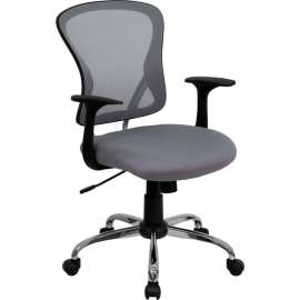 Flash Furniture Swivel Task Office Chair - Mesh - Mid-Back - Gray