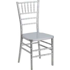 Flash Furniture Stacking Chiavari Chair - Resin - Silver - Hercules Premium Series