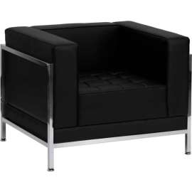 Flash Furniture Modular Lounge Chair - Leather - Black - Hercules Imagination Series
