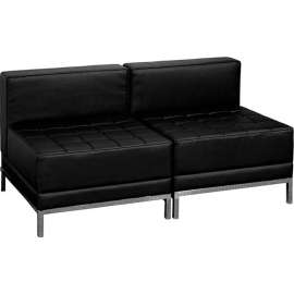 Flash Furniture Black Leather Lounge Set, 2 Pieces - Hercules Imagination Series