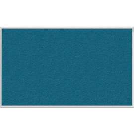 Ghent 4' x 10' Bulletin Board - Ocean Vinyl Surface - Silver Frame