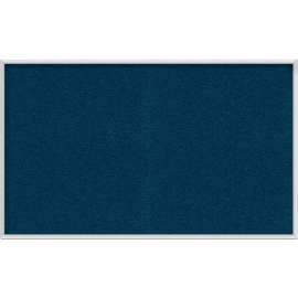 Ghent 4' x 12' Bulletin Board - Navy Vinyl Surface - Silver Frame