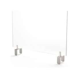 Ghent Partition Extender 36"W x 24"H, Frosted Thermoplastic w/ Attached Clamp