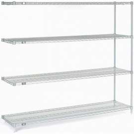 Nexel Shelving Wire Shelving Add-On Unit, 60"W x 18"D x 86"H