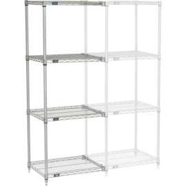 Nexel Shelving Wire Shelving Add-On Unit, 24"W x 24"D x 86"H