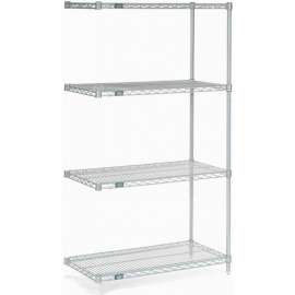 Nexel Shelving Wire Shelving Add-On Unit, 42"W x 24"D x 63"H