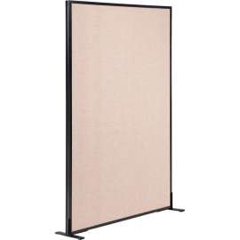 Interion Freestanding Office Partition Panel, 36-1/4"W x 60"H, Tan