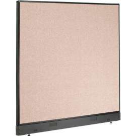 Interion Non-Electric Office Partition Panel with Raceway, 60-1/4"W x 46"H, Tan