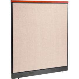 Interion Deluxe Non-Electric Office Partition Panel with Raceway, 60-1/4"W x 65-1/2"H, Tan