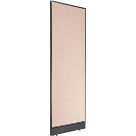 Interion Non-Electric Office Partition Panel with Raceway, 24-1/4"W x 76"H, Tan
