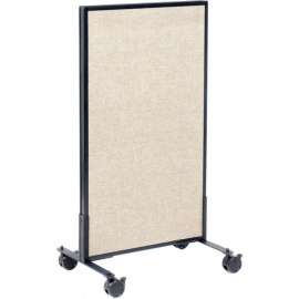 Interion Mobile Office Partition Panel, 24-1/4"W x 45"H, Tan