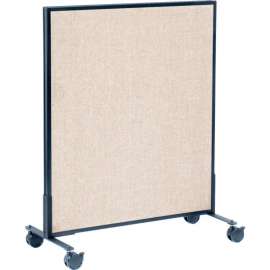 Interion Mobile Office Partition Panel, 36-1/4"W x 45"H, Tan