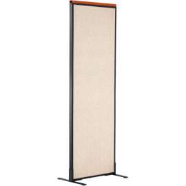 Interion Deluxe Freestanding Office Partition Panel, 24-1/4"W x 97-1/2"H, Tan