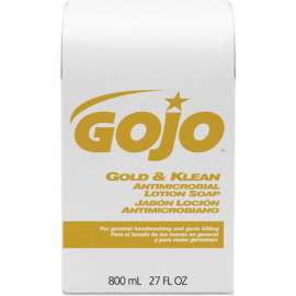 GOJO Gold & Klean Antimicrobial Lotion Soap - 12 Refills/Case - 9127-12