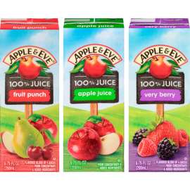 APPLE & EVE 100 Juice Variety Pack, 6.75 oz, 36 Count