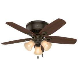 Hunter Fan 42" Builder Low Profile Ceiling Fan with Light 51091 - New Bronze