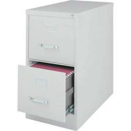 Hirsh Industries 26-1/2" Deep Vertical File Cabinet 2-Drawer Letter Size - Light Gray