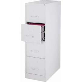 Hirsh Industries 26-1/2" Deep Vertical File Cabinet 4-Drawer Letter Size - Light Gray