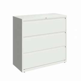 Hirsh Industries 42" Wide 3-Drawer Lateral File Cabinet - White