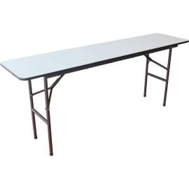 Interion Folding Wood Seminar Table, 72"W x 18"L, Gray