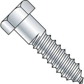 1/4X4 Hex Lag Screw Zinc Gimlet Point, Pkg of 400