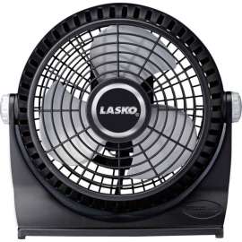 Lasko 507 10" Breeze Machine Pivoting Table Fan, 2-Speed, 110V, Black