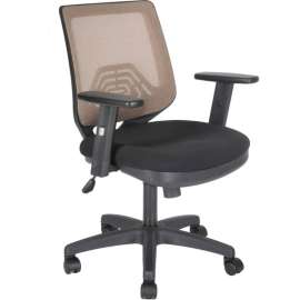 ShopSol Conference Room Chair - Fabric Seat with Mesh Back - Black