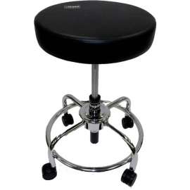 ShopSol Round Lab Stool - Backless - Black