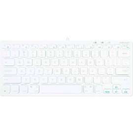 Macally 78-Key Compact USB Wired Keyboard for Mac & PC, White