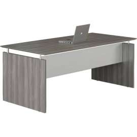 Safco Medina 63"W Rectangle Straight Desk 63"W x 36"D x 29-1/2"H Gray Steel